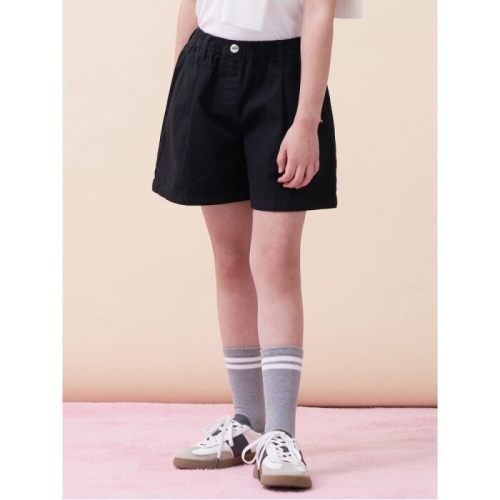 빈폴 키즈 여아 우븐 반바지 블랙 BI6325G025_이미지