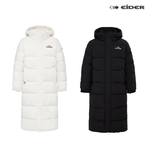 아이더 남녀공용 기능성 방풍,보온 벤치다운 롱패딩자켓 DUW25582