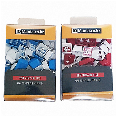 아이오매니아 이중사출 키캡 시즌4 한글 (화이트-레드)