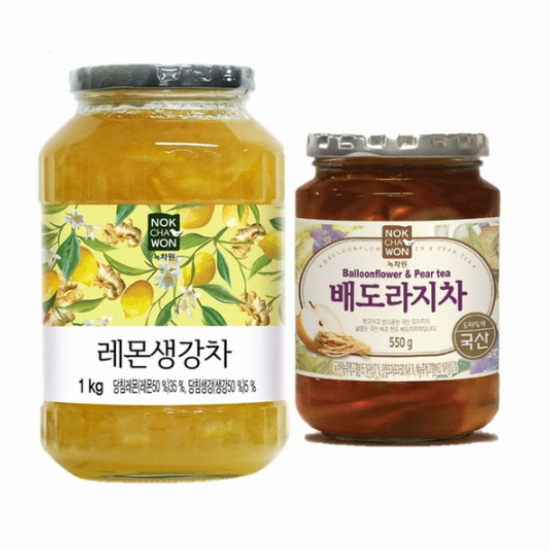 녹차원 배도라지차 550g+레몬생강차 1kg