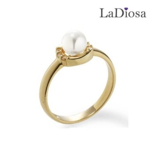 라디오사 18K 진주 반지_G18A-8634RM
