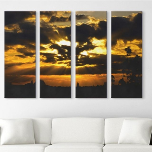 아트박스 꾸밈 cx550-해질녘노을과구름_대형노프레임세트_이미지