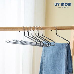선광 리브맘 논슬립 철제 코팅 바지걸이 20P