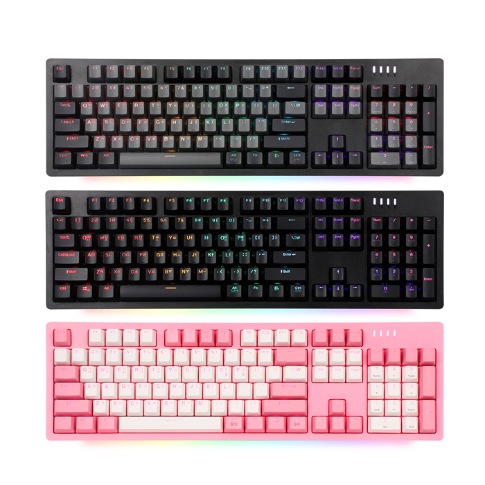 앱코 AN02 블랙 RGB BAR 축교환 기계식 키보드 (갈축)_이미지