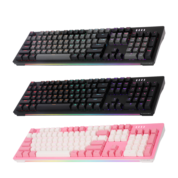 앱코 AN02 블랙 RGB BAR 축교환 기계식 키보드 (갈축)_이미지