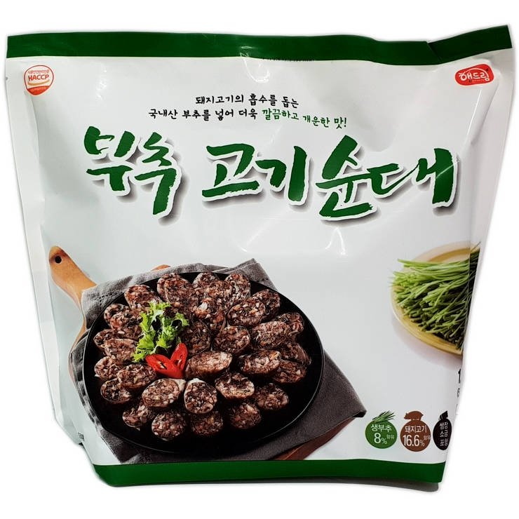 해드림 부추 고기순대 500g (3개)_이미지