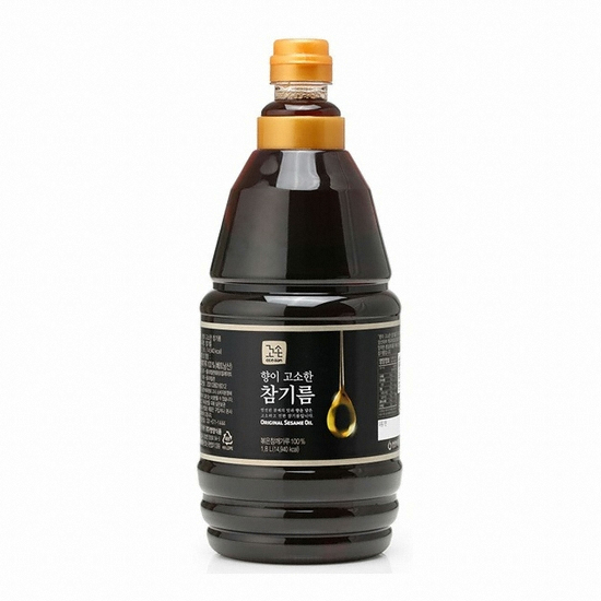 청양식품 꼬손 향이 고소한 참기름 1.8L (1개)_이미지