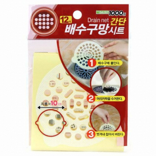 다이소아성산업 ㅤ간단 배수구망 시트 원형 소 29807 (12매)_이미지