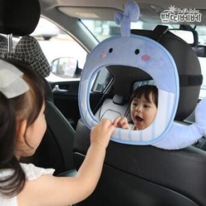 쁘띠베베 자동차 후방 안전 거울 아기고래_이미지