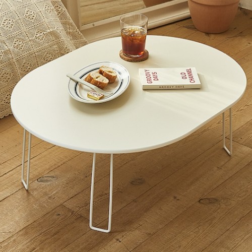 라운드 접이식 거실테이블