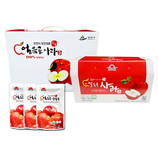 햇빛식품 밀양 얼음골 사과즙 110ml 50포