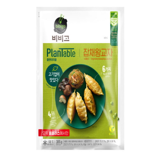 플랜테이블 잡채 왕교자 385g