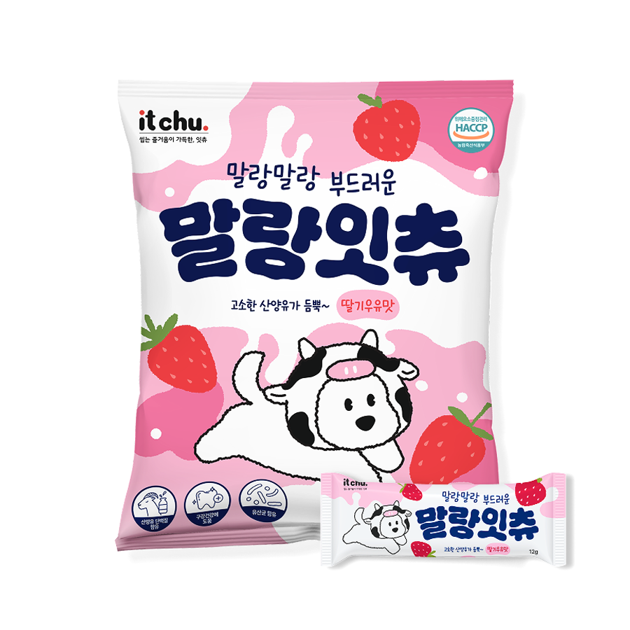 핏펫 말랑잇츄 딸기우유맛 540g (12g x 45p)
