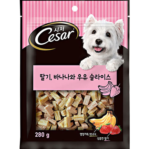 시저 딸기, 바나나와 우유 슬라이스 280g (2개)_이미지