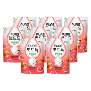 피죤 퓨어 뽀드득 주방세제 자몽향 리필 1.2L (8개)