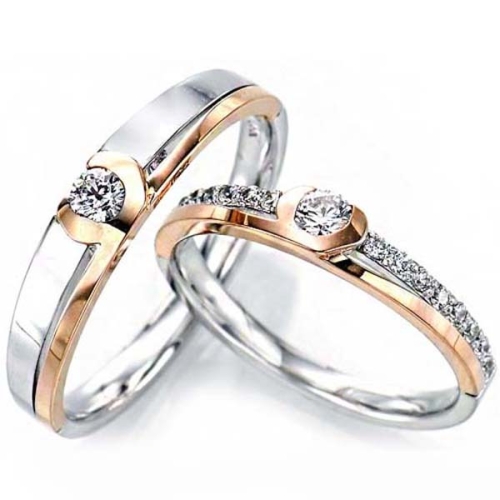 러블리주얼리 CS27216 크로니아 White Pink Gold 14K커플링 평생AS 이니셜공짜