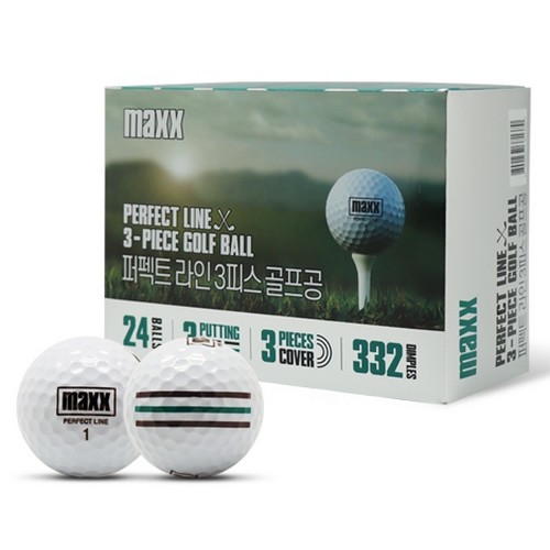 맥스 퍼펙트라인 3피스 골프공 (24개)_이미지