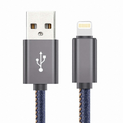 OMT 라이트닝 8핀 청바지 충전케이블 (2m)