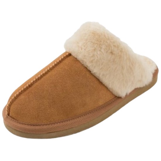 미네통카 체스니 털 슬리퍼 HTSO3F701 (W3, 브라운)_이미지