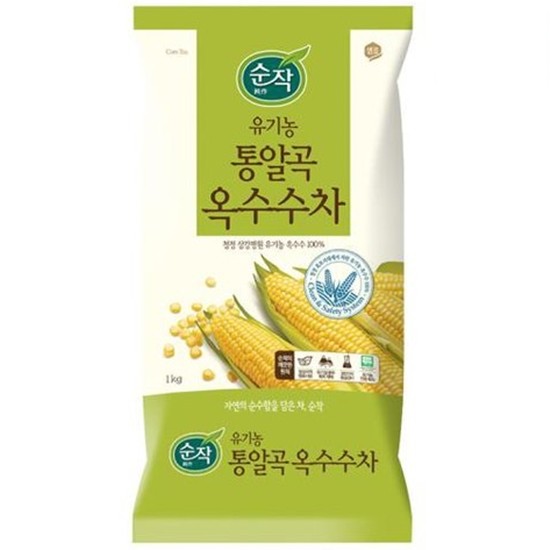 샘표식품 순작 유기농 통알곡 옥수수차 1kg (3개)