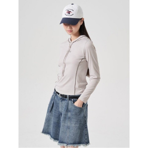 삼성물산 에잇세컨즈 후드 립저지 탑 라이트 그레이 354841MQB2