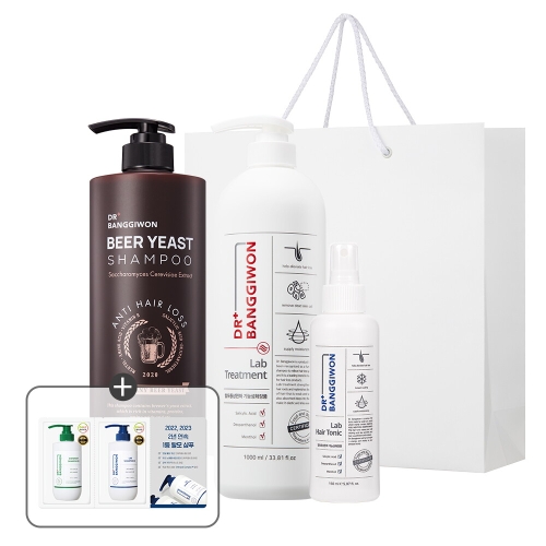 닥터방기원 맥주효모 샴푸 1000ml+랩 트리트먼트 1000ml+랩 헤어 토닉 150ml 3종세트