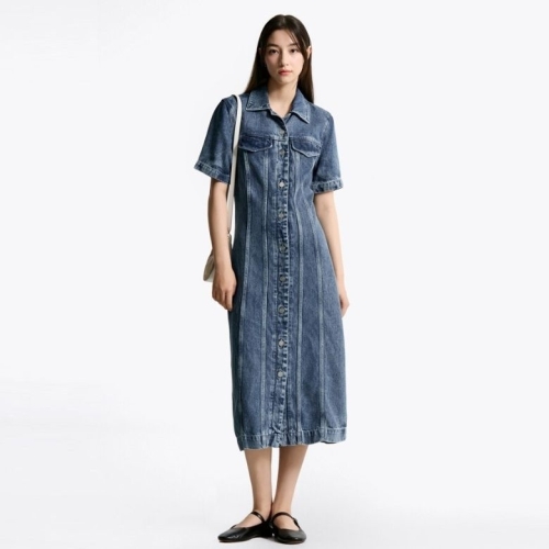 타미힐피거 여성 라나 데님 셔츠 원피스 T22F6TDR040WT1_이미지