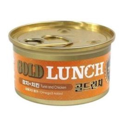 드림펫푸드 프리미엄 골드 런치 참치+치킨 캔 80g (24개)_이미지