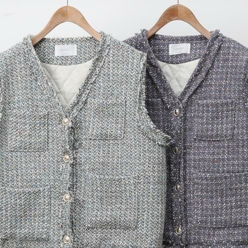 시드마켓 트위드 울 포켓 조끼 311Q211S 빅사