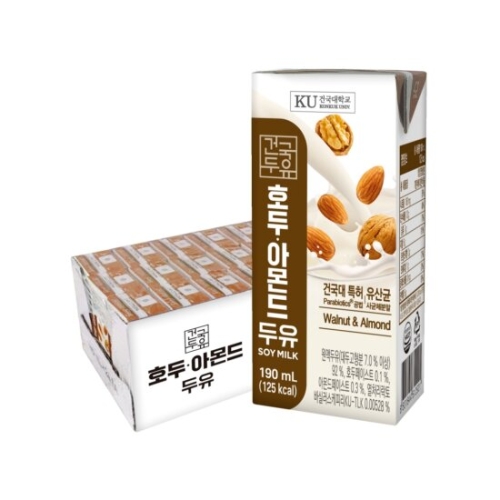 건국유업 호두아몬드두유 190ml