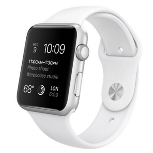 APPLE 워치 스포츠 42mm 실버 (화이트 스포츠밴드)