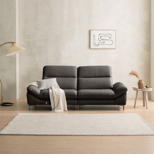 다우닝가구  시엘 전체 천연면피가죽 소파 3인용 (스툴별도)