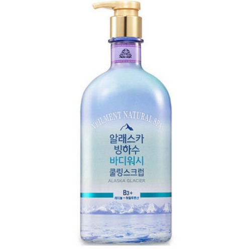 LG생활건강 온더바디 벨먼 내추럴 스파 알래스카빙하수 쿨링 스크럽 바디워시 1000ml (1개)