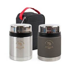아폴로 APL-1300S 보온도시락 실버/카키그레이 색상랜덤