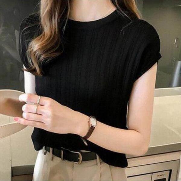 디작소 기타 여성 데일리 무디잇 시원한 캡소매 니트 나시티 39908450