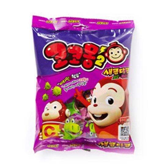 크라운제과 코코몽 새콤달콤 포도 복숭아 200g (1개)