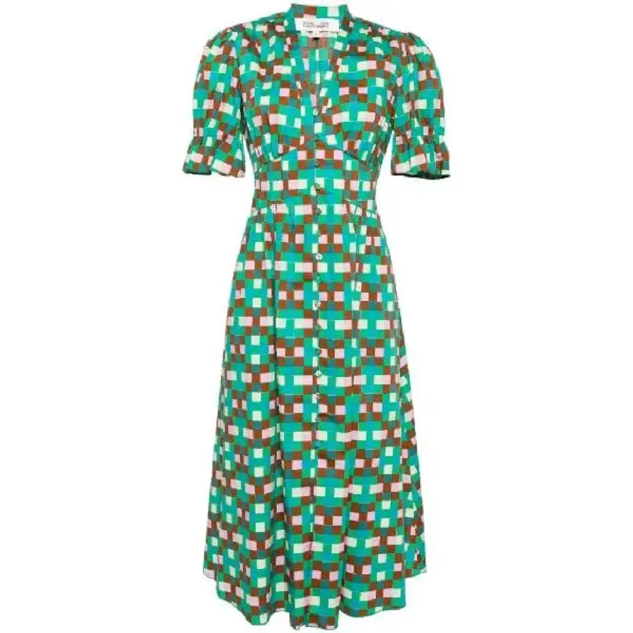 다이앤본퍼스텐버그 에리카 기하학 패턴 드레스 DS1S078A TP42983_이미지