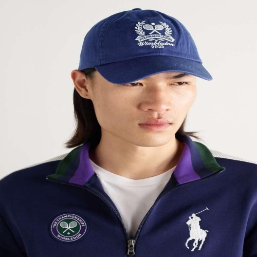폴로랄프로렌 폴로 윔블던 로고-엠브로이드 코튼트윌 베이스볼 캡 710970539 B0081791388_이미지