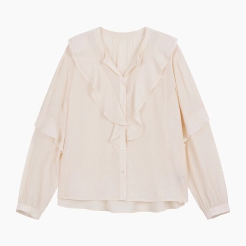 시슬리 여성의류 뉴치피 러플 블라우스 SAWS35531_이미지