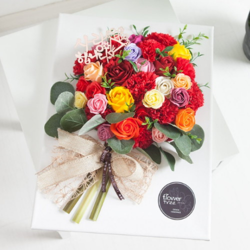 다발카네이션액자 set 40cm + 펜