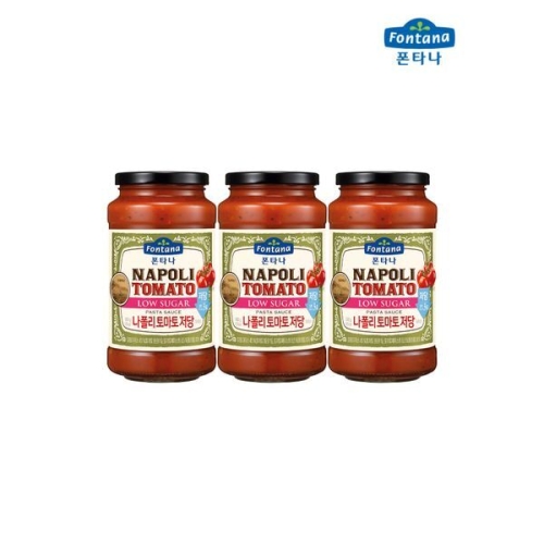  폰타나 나폴리 저당 토마토 파스타소스 600g x 3개 + 이탈리아 캄파니아 스파게티 500g [1개]