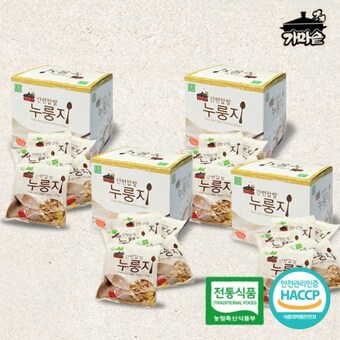 대한식품 가마솥<b>누룽지</b> 국내산100가마솥간편찹쌀<b>누룽지</b> 60gx5 4박스 20인분
