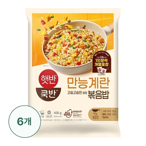 CJ제일제당 햇반 쿡반 만능계란볶음밥 400g (6개)_이미지