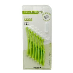 한아름리빙 덴탈 치간칫솔 L형 7P 0.4mm SSSS 치석제거