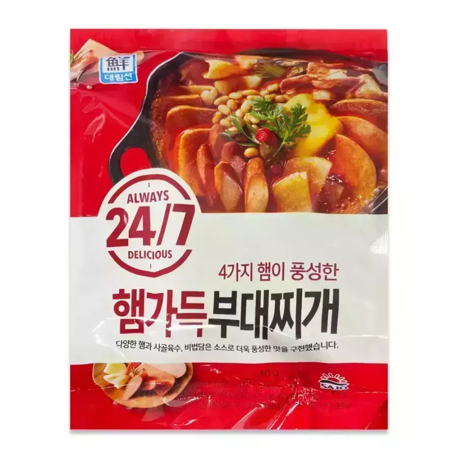 사조대림 대림선 4가지 햄이 풍성한 햄가득 부대찌개 540g