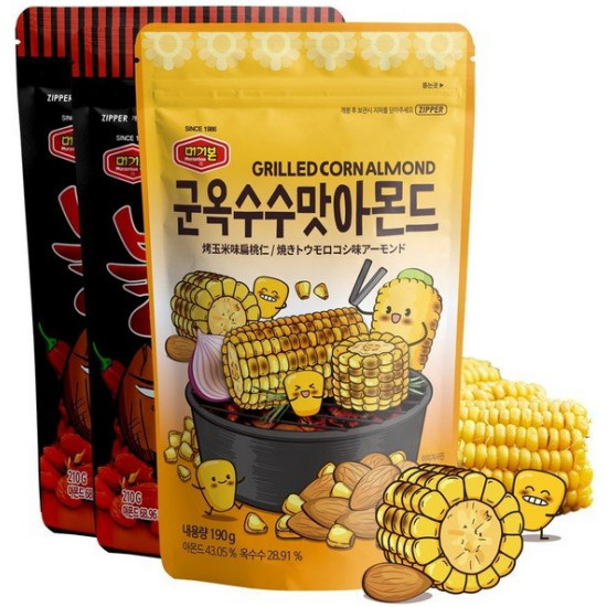 머거본 군옥수수맛 아몬드 190g + 불닭볶음아몬드 210g x 2개 (1개)_이미지