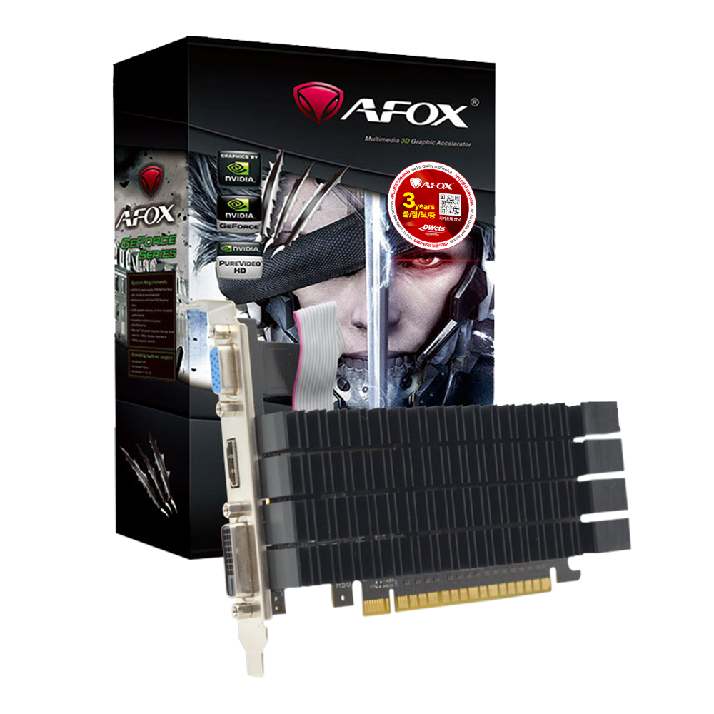 AFOX 지포스 GT730 D3 2GB LP 무소음 대원씨티에스