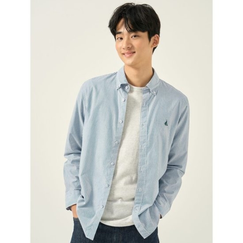 빈폴 남성 스트라이프 셔츠 그린_BC5864C16M