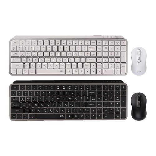 지클릭커 OFFICEPRO WMK225 무선 키보드 마우스 세트 (블랙)_이미지