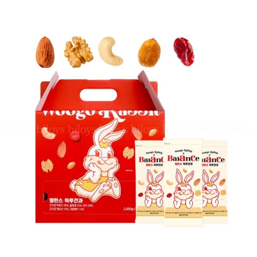 우고래빗 밸런스 하루견과 선물세트 20g 100개입 (1개)_이미지